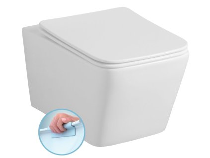 Sapho PORTO závesná WC misa, Rimless, 36x52cm, biela PZ102WR