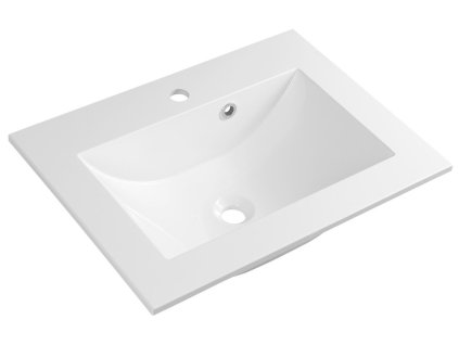 Sapho YUKON umývadlo 60x45cm, liaty mramor, biela YU060