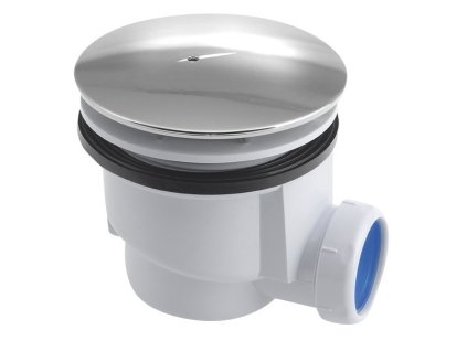 Aqualine Vaničkový sifón, priemer 90mm, DN40, krytka ABS/chróm PF408