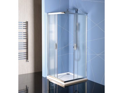 Polysan EASY štvorcová sprchová zástena 900x900mm, sklo BRICK EL5138