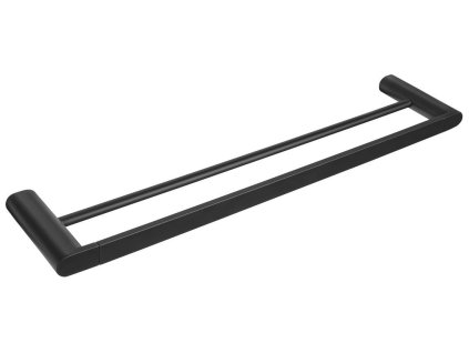 Sapho FLORI dvojitý držiak uterákov 600mm, čierna mat RF011/15