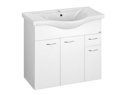 Aqualine KERAMIA FRESH umývadlová skrinka 74,5x74x34,7cm, biela 50082A