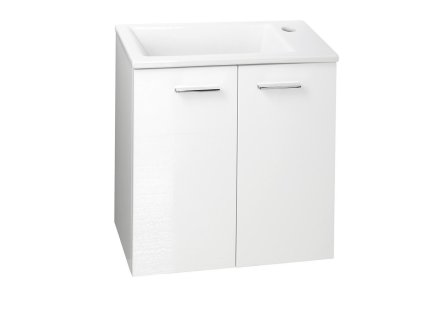 Aqualine ZOJA umývadlová skrinka 49x50x24,6cm, 2 dvierka, biela 51047A