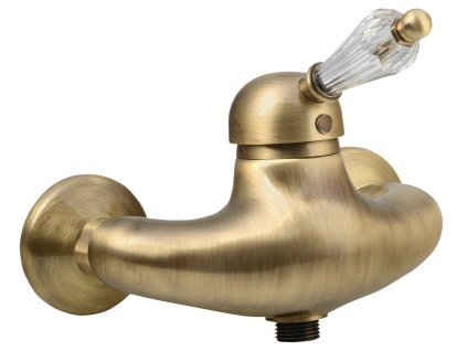 Sapho KIRKÉ CRYSTAL nástenná sprchová batéria, krištáľová páčka, bronz KI11KB