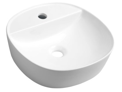 Sapho LUGANO keramické umývadlo na dosku, priemer 40cm, biela AR491