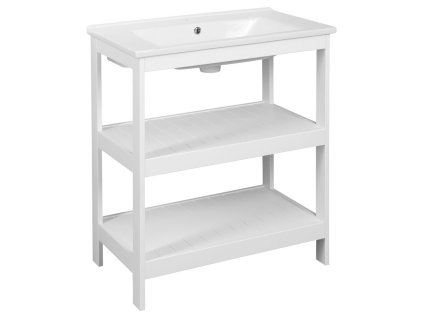 Aqualine ETIDE policová umyvadlová skříňka 71,5x86x44 cm, matná biela ET720