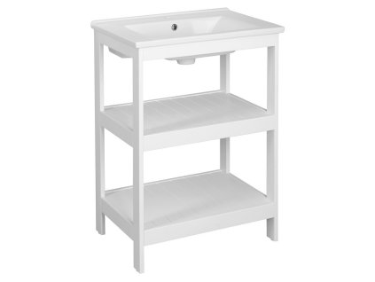 Aqualine ETIDE policová umývadlová skrinka 61,5x85x44 cm, matná biela ET610