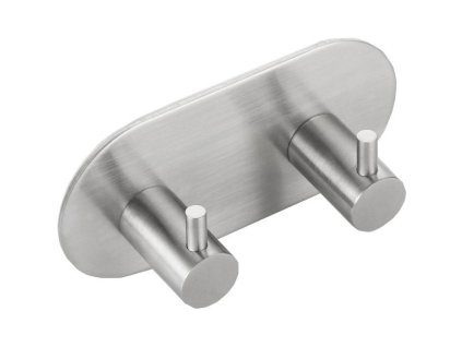 Sapho Dvojháčik samolepiaci, guľatý, nerez mat 32202