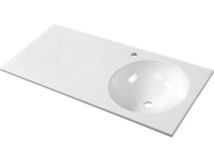 Sapho JUNO umývadlo 100x47cm, liaty mramor, biela, pravé JU102