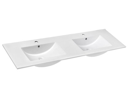 Sapho SLIM keramické dvojumývadlo 150x46cm, biela 1601-150