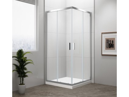 Polysan EASY štvorcová sprchová zástena 800x800mm, číre sklo EL5215