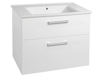 Aqualine VEGA umývadlová skrinka, 82x67,6x43,6cm, 2x zásuvka, biela VG083