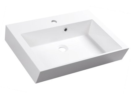 Sapho ORINOKO umývadlo 60x45cm, liaty mramor, biela OR060