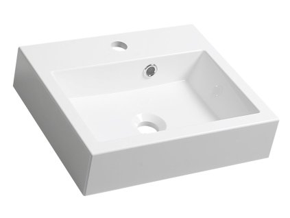 Sapho ORINOKO umývadlo 42x36cm, liaty mramor, biela OR042