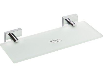 Sapho X-SQUARE polička sklenená 300x55x130mm, mliečne sklo, chróm XQ602