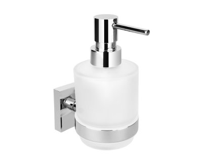 Sapho X-SQUARE dávkovač mydla 200ml, mliečne sklo, chróm XQ101