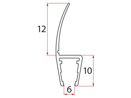 Polysan Set zvislých tesnení medzi sklá 6mm NDGL06