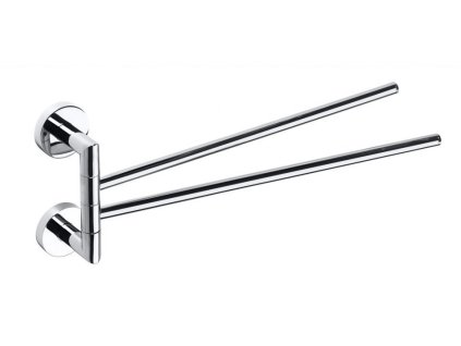 Sapho X-ROUND dvojitý držiak uterákov otočný 380mm, chróm XR403