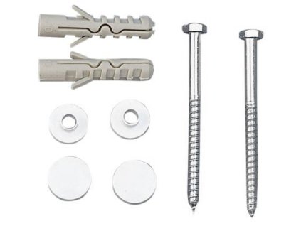 Aqualine MAK10 komplet pre kotvenie WC mís, skrutka 6,0x80, biela 40024