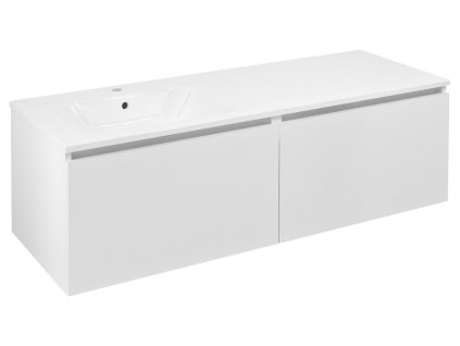 Sapho LOREA skrinka 140x46x51,5cm (70+70cm), ľavá, biela matná LE070-3131-L-04