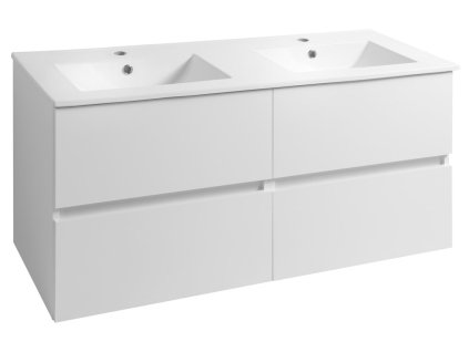 Aqualine PANEDA umývadlová skrinka 119x55x45,2cm, biela PN212