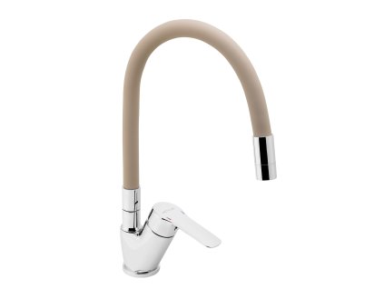 Novaservis Drezová batéria s béžovým flexi ramenom Metalia 54, chróm 54014F,0BE