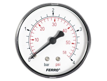 Novaservis Manometer 63mm 1/4" Axiál 0-4 bar M6304A