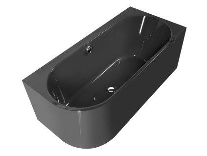 Polysan ASTRA R MONOLITH asymetrická vaňa 160x75x60cm, šedá 34611M.30