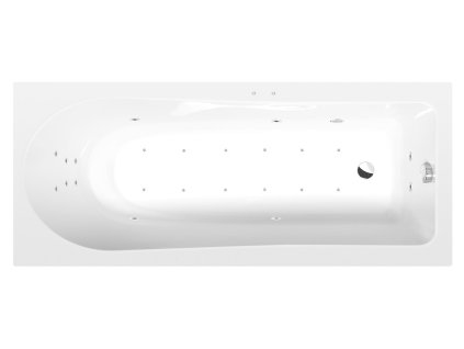 Polysan LISA hydromasážna vaňa, 170x70x47cm, Attraction Hydro-Air, chróm 87111.401