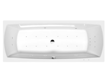 Polysan LILY hydromasážna vaňa, 170x70x39cm, Attraction Hydro-Air, chróm 72230.401