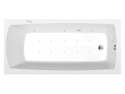 Polysan LILY hydromasážna vaňa, 150x70x39cm, Highline Hydro-Air, chróm 72273.601