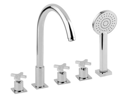 Sapho TRAX päťprvková batéria na okraj vane, chróm 632