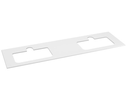 Sapho BRAHEA doska Rockstone s 2 otvormi 181x51,5cm (90+90cm), biela matná BL181-0101-90