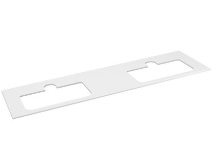 Sapho BRAHEA doska Rockstone s 2 otvormi 171,6x51,5cm, biela matná BT172-0101