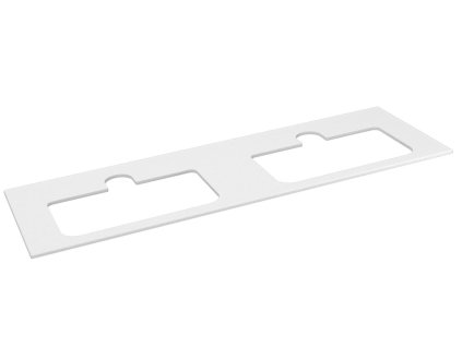 Sapho BRAHEA doska Rockstone s 2 otvormi 151,6x51,5cm, biela matná BT152-0101