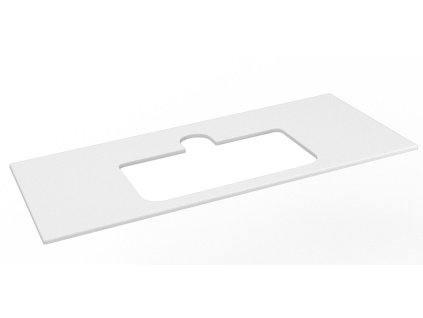 Sapho BRAHEA doska Rockstone s otvorom 111,6x51,5cm, biela matná BT112-0101