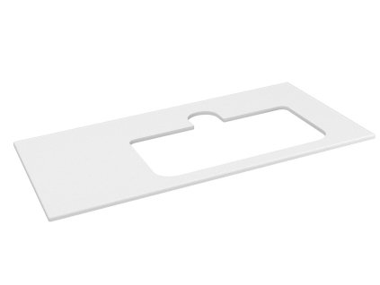 Sapho BRAHEA doska Rockstone s otvorom 96,6x51,5cm, pravá, biela matná BT097-0101-R