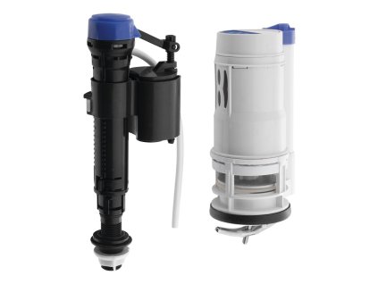 Aqualine Splachovací mechanizmus s tlačidlom DUAL 49mm, spodné napúšťanie 1/2", chróm NDPT520-2