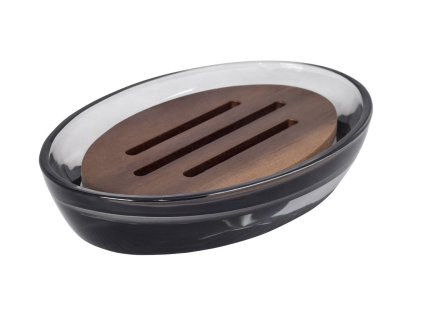 Sapho FIGO mydeľnička, dymové sklo/drevo 08399