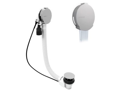 Polysan MARBLE vaňová súprava s napúšťaním, bovden, dĺžka 800mm, chróm 11052