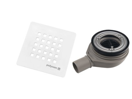 Polysan TRENECA vaničkový sifón, priemer 90mm, DN40, krytka biela mat 84999.1