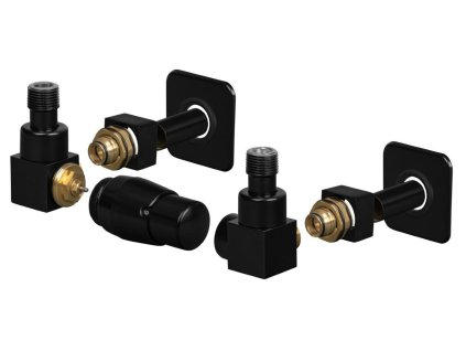 HOPA CUBE-SET, rohový hranatý ventil (Z2) Farba - Čierna , Variant - Ľavá RDCUBESETLB