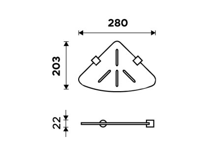Nimco Rohová polica IXI BR X208-26