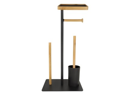 Hopa WC kefa + držiak papiera, kov (čierna farba), bambus KD02071795