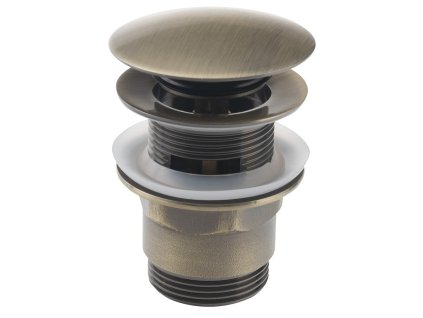 Aqualine Umývadlová výpust 5/4", click-clack, veľká zátka, 30-45mm, tmavý bronz TF7001A