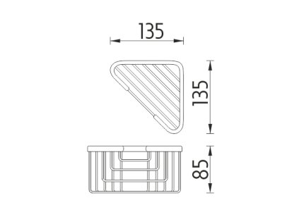 Nimco Drôtená polica OP 108N-26