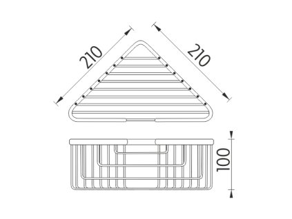 Nimco Drôtená polica OP 107-26