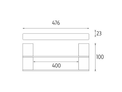Nimco Dvojitý držiak na uteráky, 48 cm Ki 14046D-26