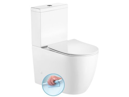 Sapho INFINITY RIMLESS WC kombi misa s nádržkou, spodný/zadný odpad, biela PC105WR