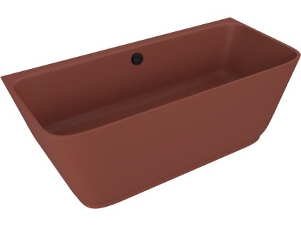 Polysan SKYLLA nástenná stojaca vaňa liaty mramor 170x75x60cm, hnedá mat 72430.71